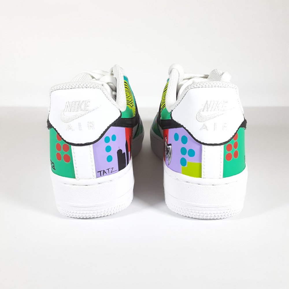 LOLLAPALOOZA X BACARDI WOMEN'S NIKE AIR FORCE 1 Shoes Size 8 PISOS BY TATZ BNIB - Picture 4 of 16